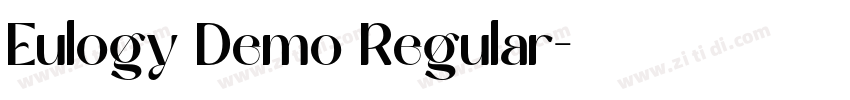 Eulogy Demo Regular字体转换